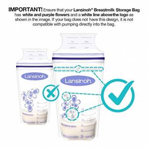 Lansinoh Breastmilk Storage Bags - Warning