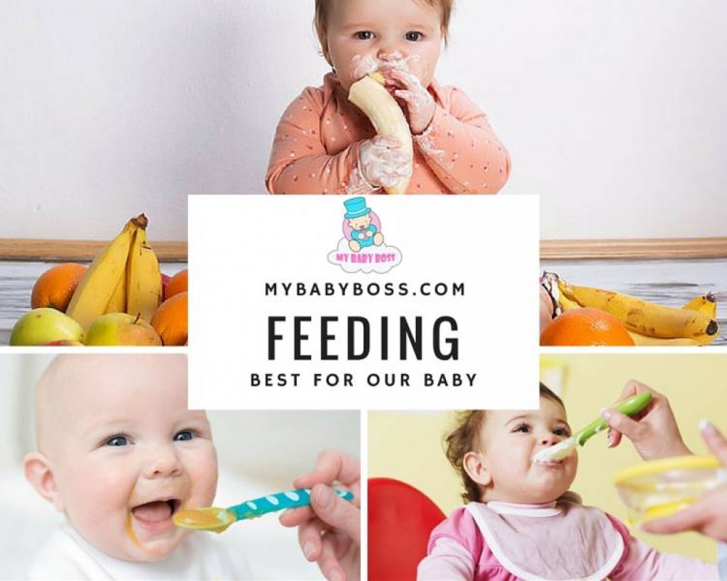 Feeding baby food