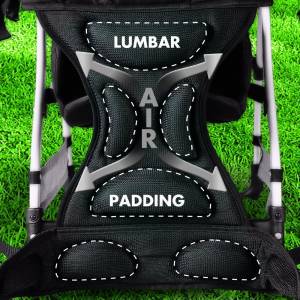 The backpack has got comfortable padded seat that baby loves to be seated in it