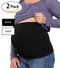 2 Pack Womens Maternity Belly Band Seamless Everyday Support Bands,Non-slip for Before&After Baby