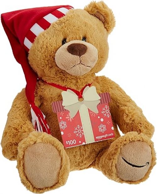 Amazon.com Gift Card with GUND Holiday 2017 Teddy Bear - Limited Edition