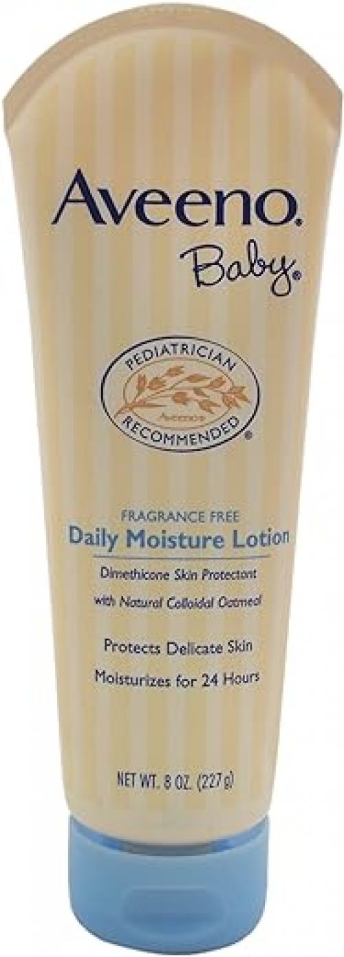 Aveeno Baby Daily Moisture Lotion, Fragrance Free, 8-Ounce Tubes (Pack of 6)