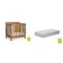 Davini Kalani 4-in-1 Mini Crib and Twin Bed in Chestnut...