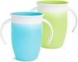 Munchkin Miracle 360 Trainer Cup, Green/Blue, 7 Ounce, 2 Count