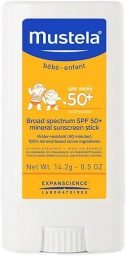 Mustela Broad Spectrum SPF 50-Plus Mineral Sunscreen Stick, 0.5 oz.