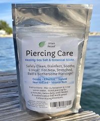 PIERCING CARE 6 oz BAG ! Healing Sea Salts &...