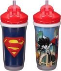 Playtex Sipsters Stage 3 Super Friends Spill-Proof, Leak-Proof, Break-Proof Insulated Straw Sippy Cups for Boys - 9 Ounce - 2...